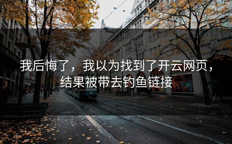 我后悔了，我以为找到了开云网页，结果被带去钓鱼链接